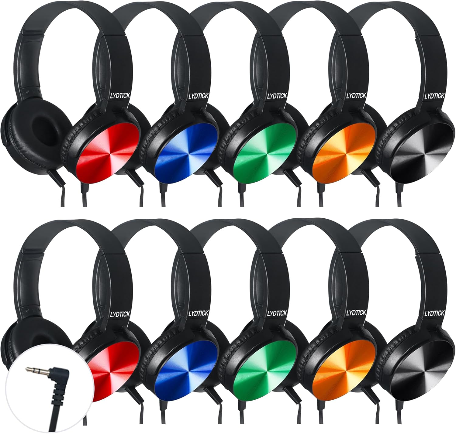 10 Pack Kids Headphones Bulk for School Classroom, Over-Ear Headphones Wired School Supplies for Kids Students Teachers, 3.5mm Jack(Multicolor)