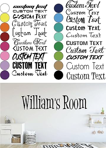 Calcomanías personalizadas, letras personalizadas, calcomanías de vinilo, diseño de tu propio nombre, 20 fuentes, colores, varios tamaños, letras