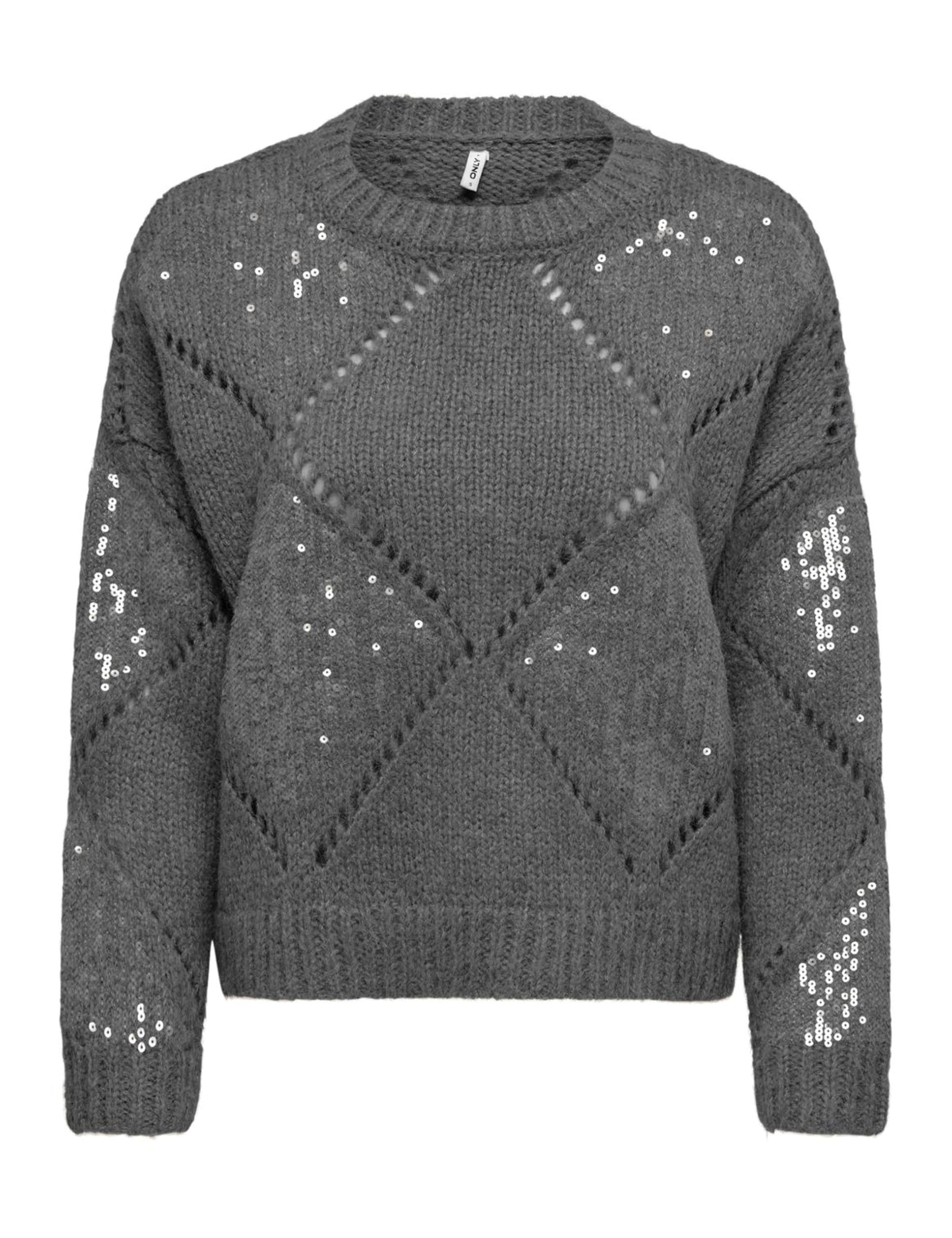 ONLY Damen Onlkansas Life Ls Sequins O-Neck KNT