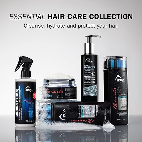 Miniatura 6 de TRUSS Protector para el cabello – Potente protector de calor + crema de soplado – Secador de pelo fácil de usar + espray desenredante con fuerte