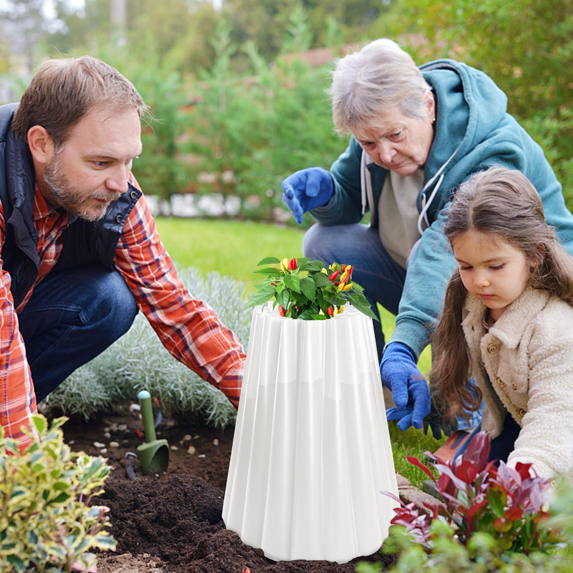 DECOHS 10 protectores aislantes para plantas, 18.3 x 18 pulgadas, aisladores de plantas para la temporada temprana de la temporada, protege las plantas para la protección del invierno contra las
