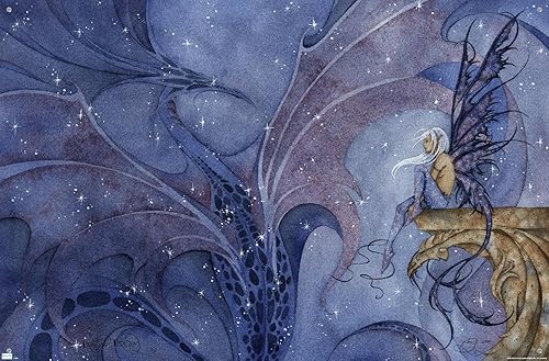 Miniatura 10 de Trends International Amy Brown - Dream Dragon Wall Poster, 14.72" x 22.37", Premium Poster & Push Pin Bundle