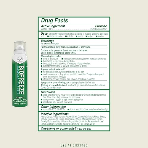 Miniatura 5 de Biofreeze espray para aliviar el dolor paquete de de 2