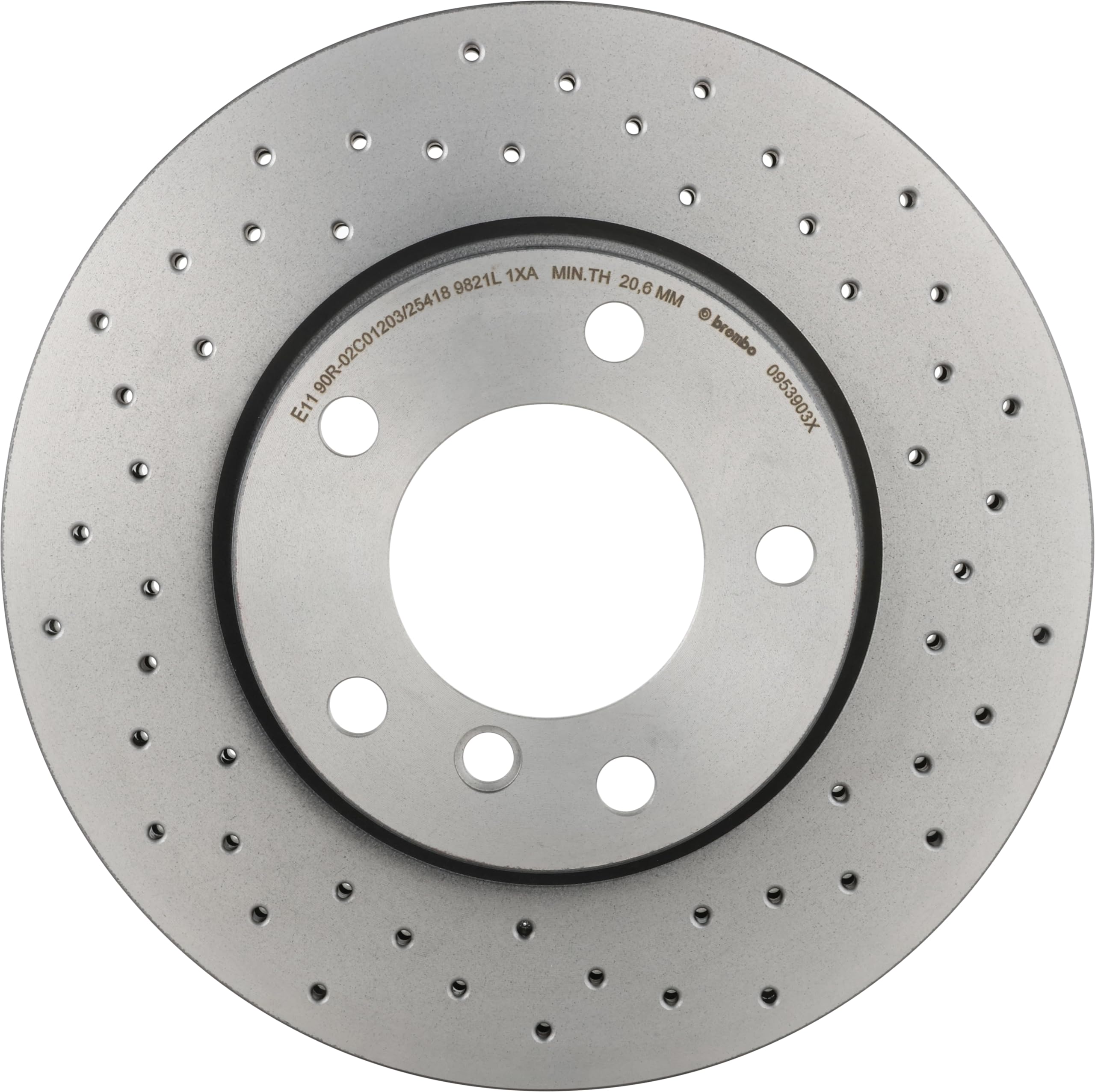 Brembo Xtra 09.5390.3X - Disco Freno Forato Anteriore, Set di 2