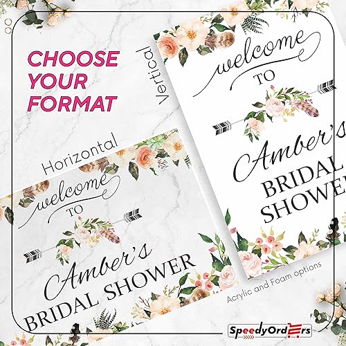 Miniatura 6 de Letrero de bienvenida para novia, tamaño 23.6 x 17.7 in, 35.8 x 23.6 in y 39.8 in x 35.8 in, con temática bohemia, decoración de ducha de novia,