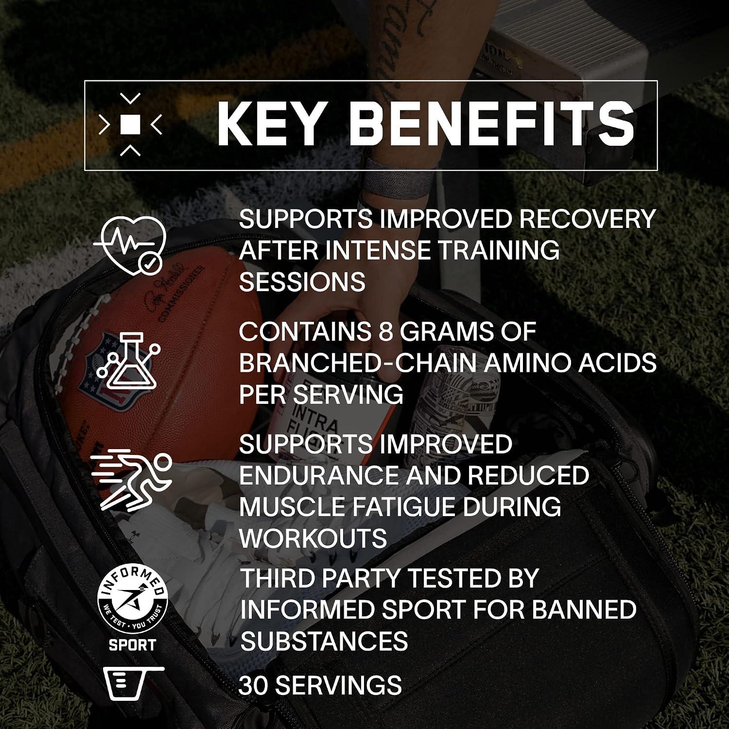 Bare Performance Nutrition Intra-Flight, Branch Chain Amino Acids, Ultimate Endurance Supplement, Increase Endurance and Stamina, 2:1:1 BCAA + Recovery (30 Servings, Lemonade)