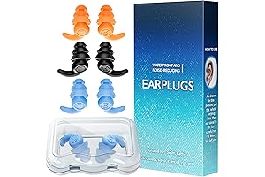 Reusable, Waterproof Swimming Earplugs for Adults