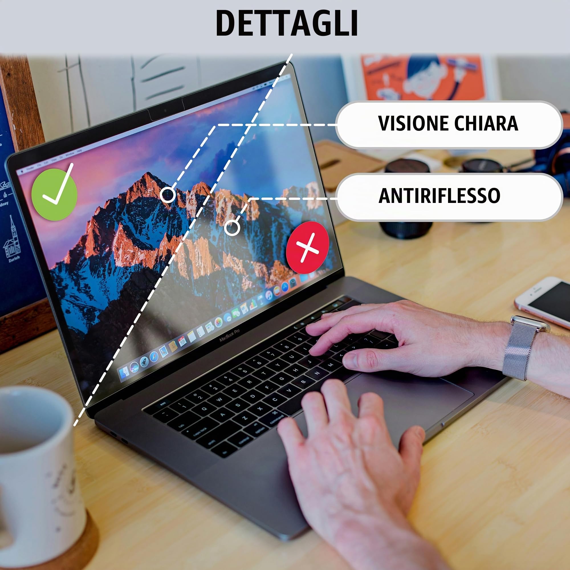 MyGadget 2x Pellicola Protettiva Chiara per Apple MacBook Air 13 Pollici 2018-2020 | Pro 13 Pollici 2016-2021 M1 - Film Proteggi Schermo Display Trasparente