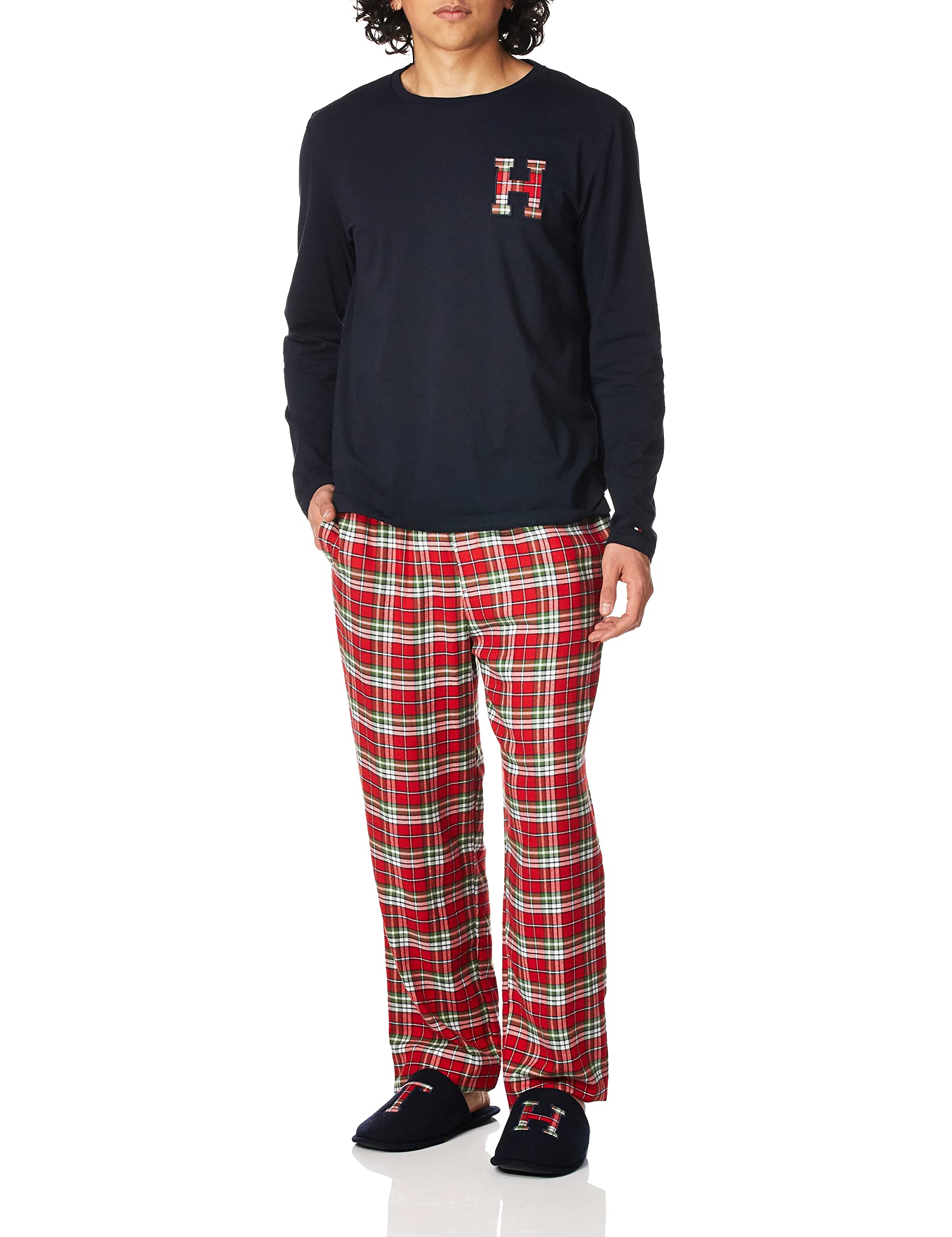 mens Ls Pant Flannel Slip Pajama Set