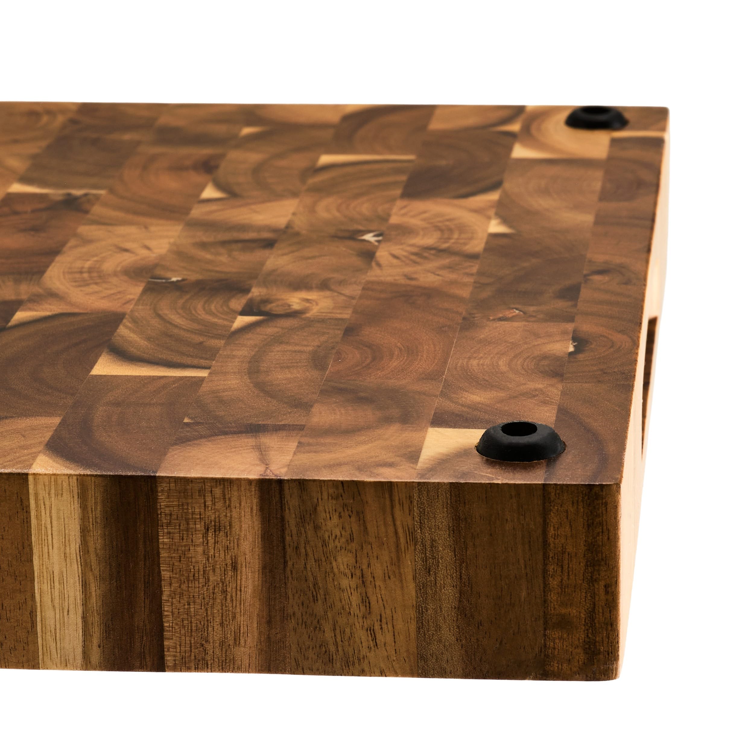 DRAKENSBERG grosses Schneidebrett 'Cooper' aus Stirnholz, Akazie, FSC, massiv, 45cm - DR00015