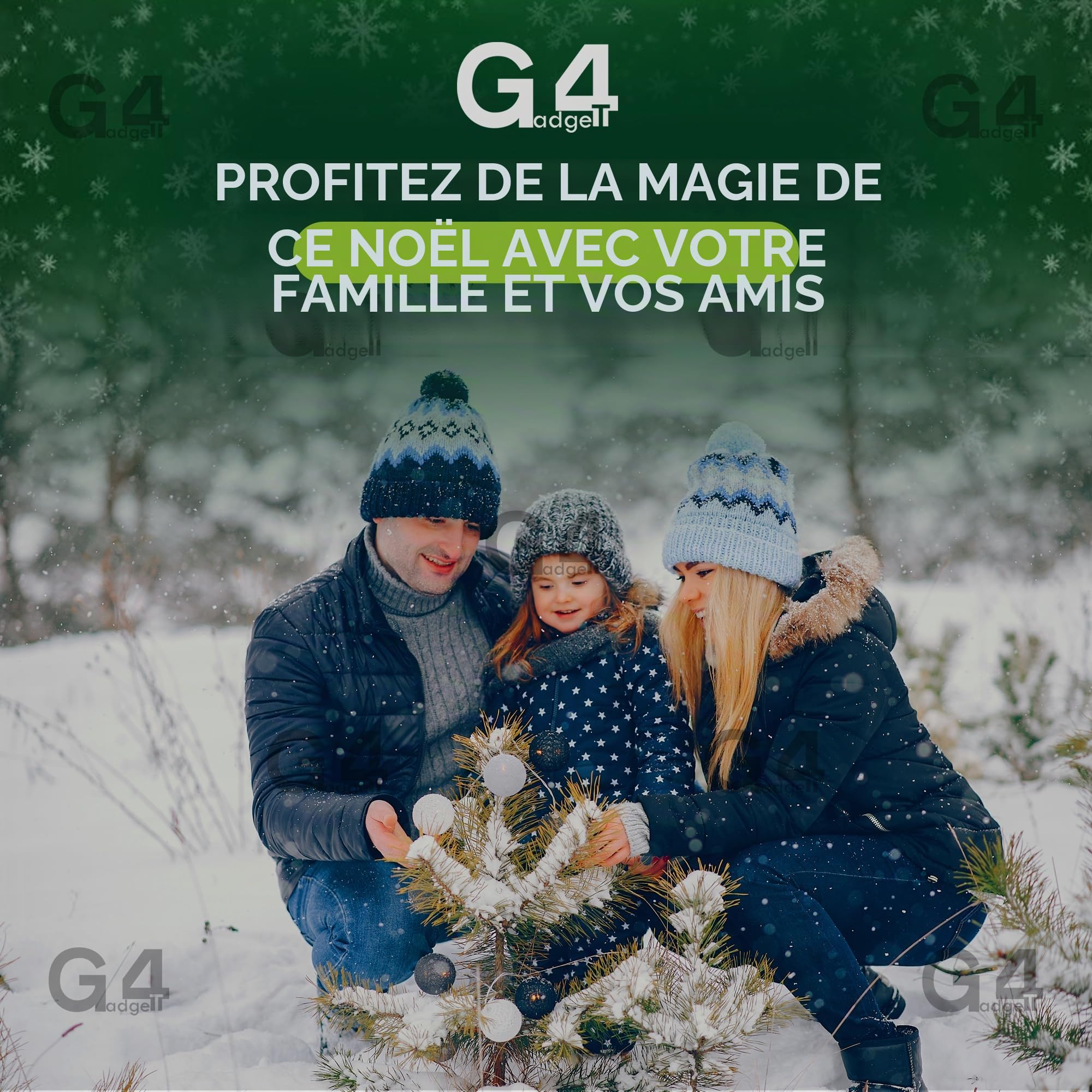 G4GADGET Flocons de Neige artificiels irisés pour décoration de fête de Noël (200 g)