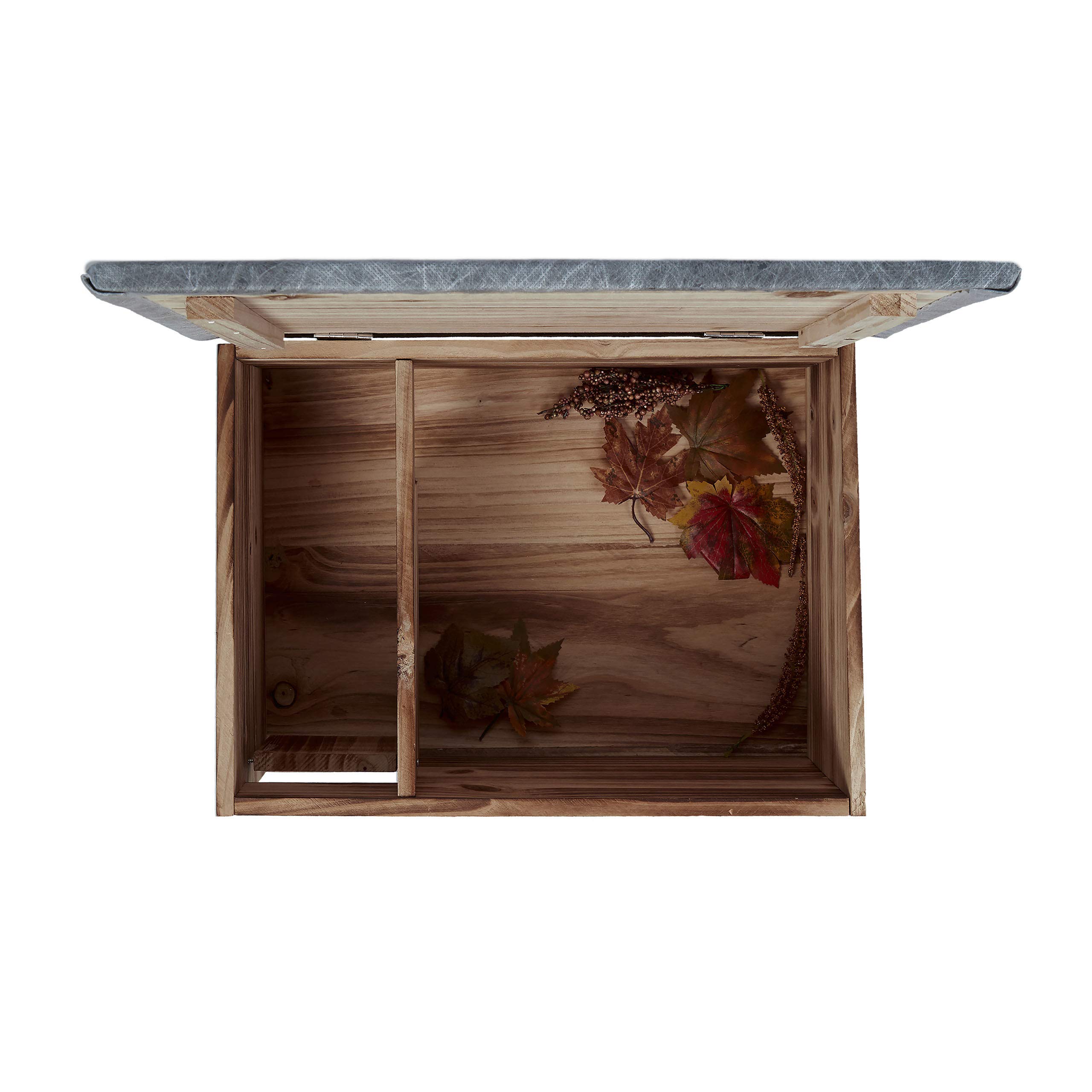 Relaxdays Casetta per Ricci, Resistente alle Intemperie, Riparo dai Predatori, Rifugio per Roditori, 21x46x34, Fiammato