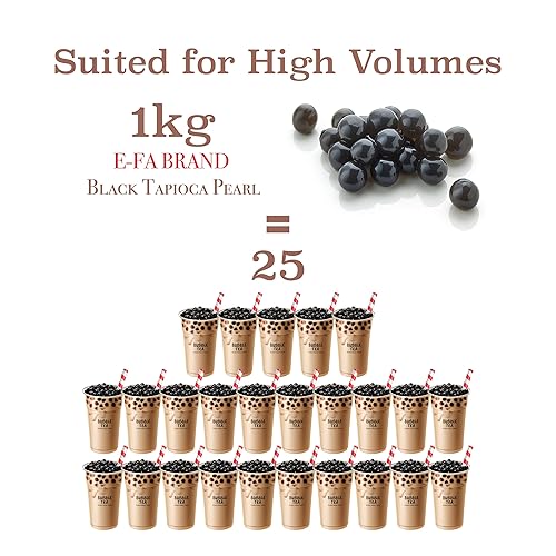 Miniatura 10 de E-F - Perlas de tapioca negras de grado prémium