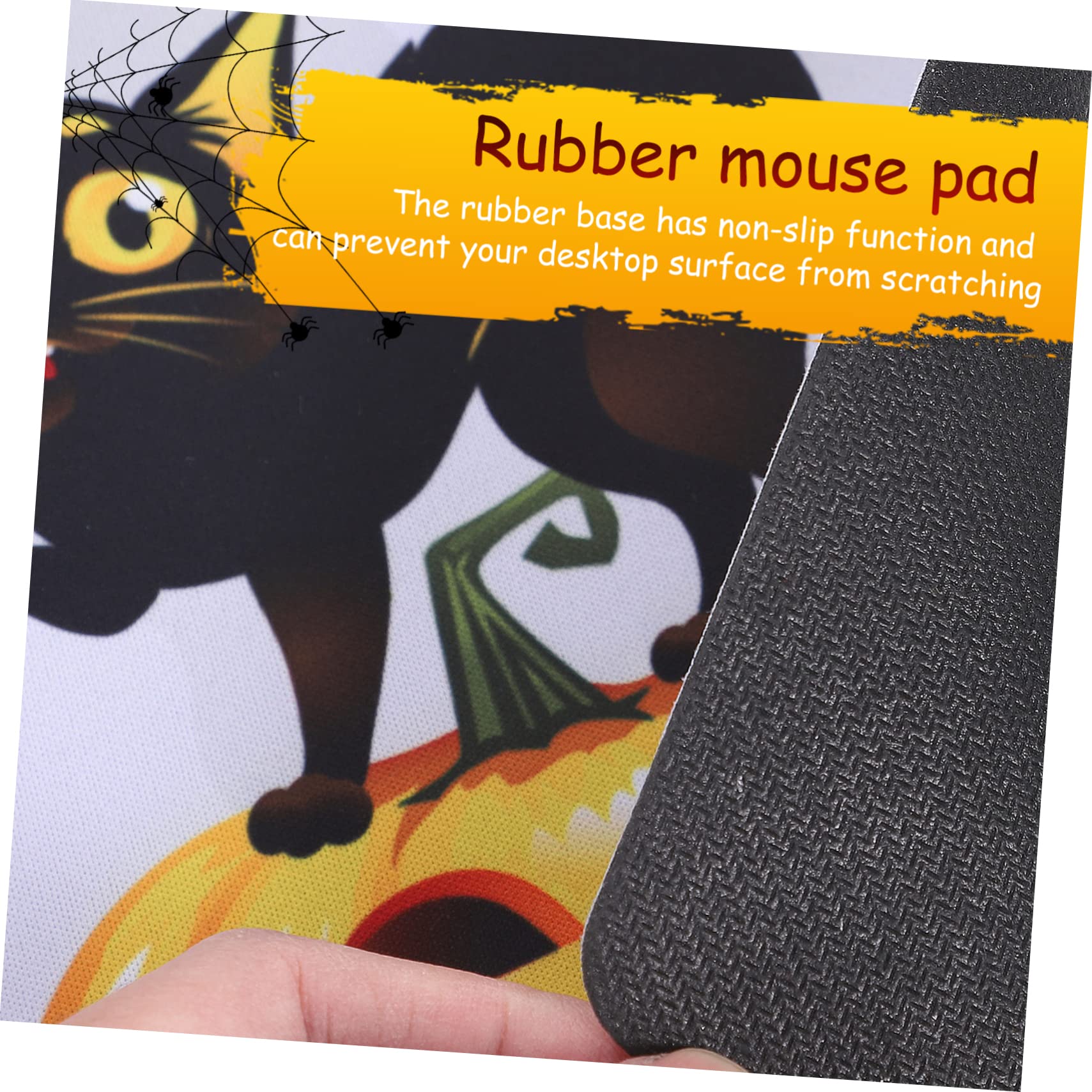 NUOBESTY Lot De 4 Tapis De Souris Antidérapants Motif Citrouille pour Ordinateur Portable Motif Halloween Taille 4 Pièces X 4