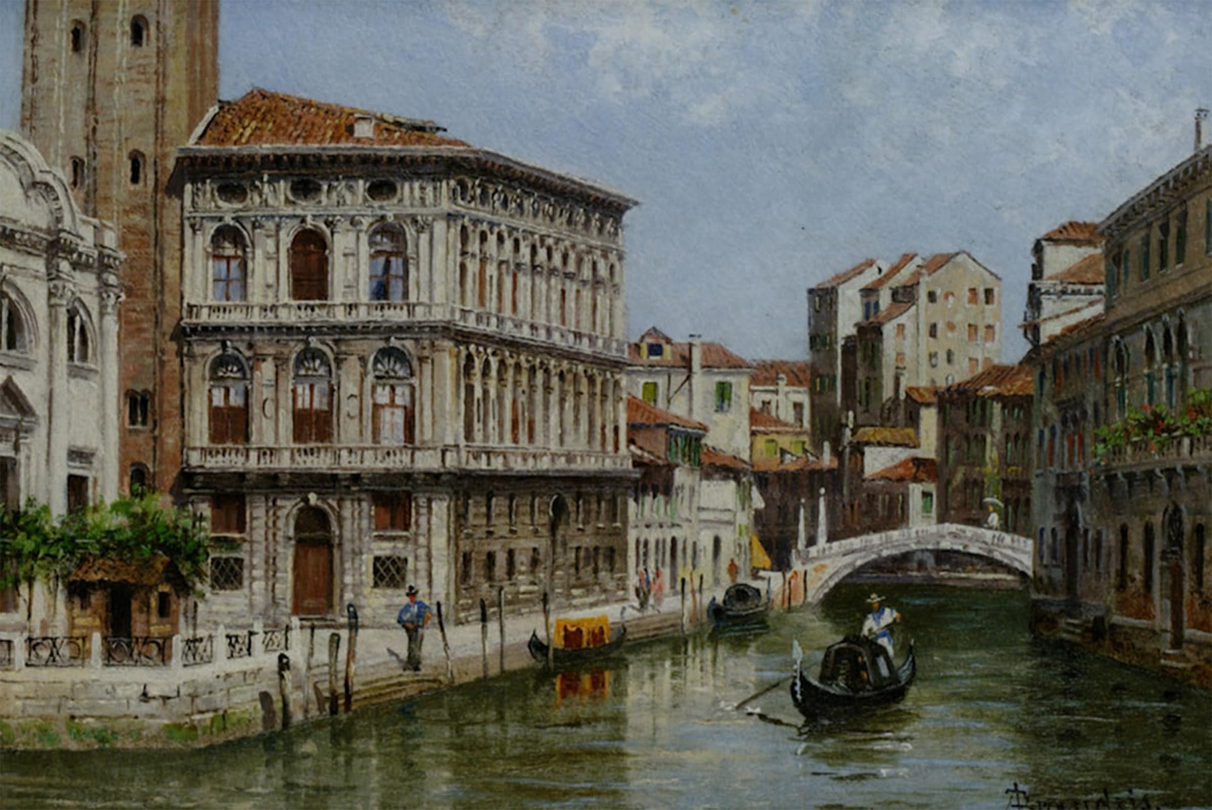 ARTXLXXBN Famous Print Painting Colorful Art Print Piazza St Marco Venice by Antonietta Brandeis Canvas Art Decorations for Home Decor 60x90cm