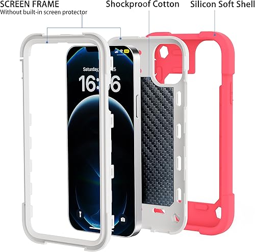Miniatura 9 de MARKILL Funda compatible con iPhone 12 Pro Max de 6.7 pulgadas con soporte de anillo, protección contra caídas de grado militar, cuerpo completo,