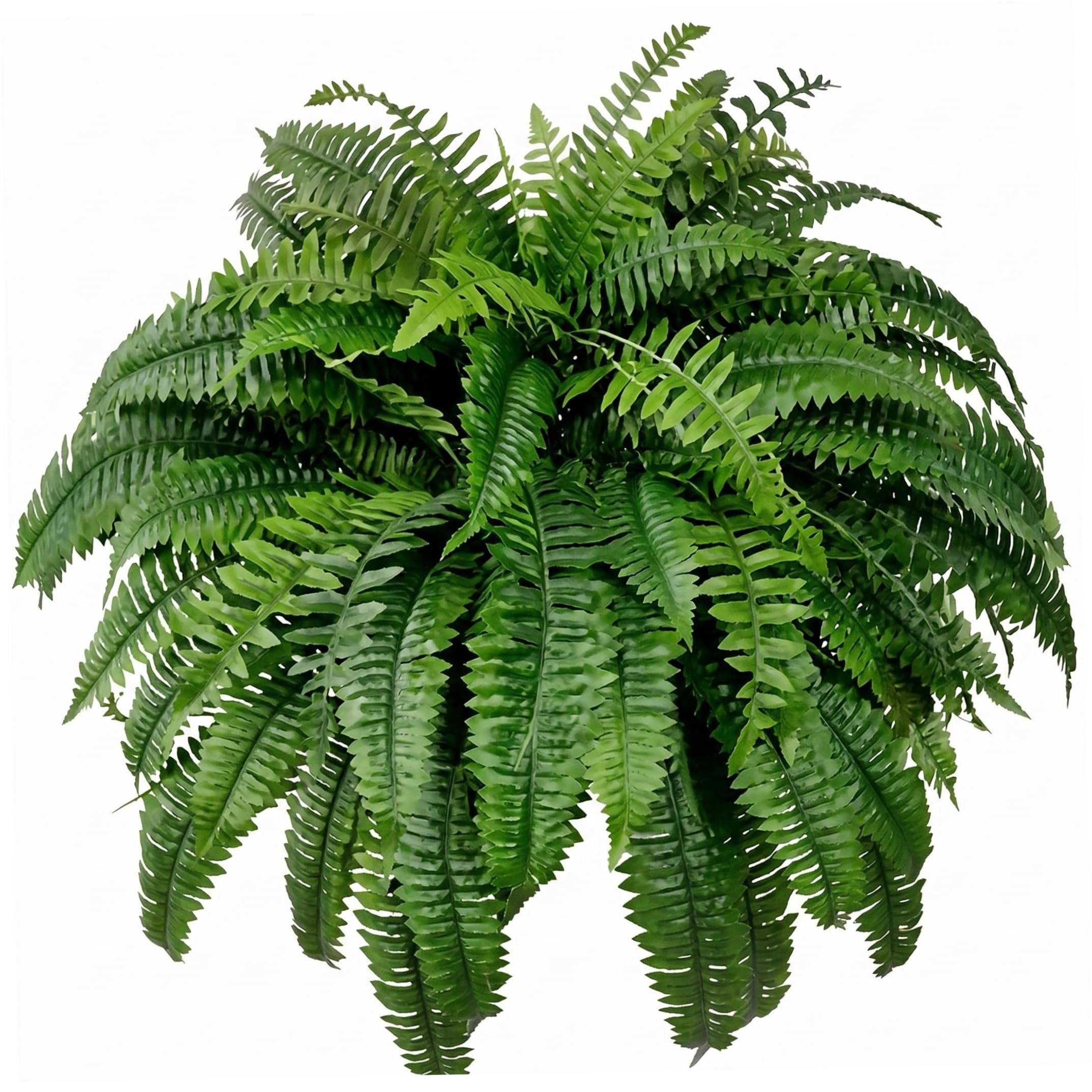 CAKEEYUM 43 Inch Realistic Artificial Ferns for Outdoors Vivid Faux Greenery Home Decor - Dark Green