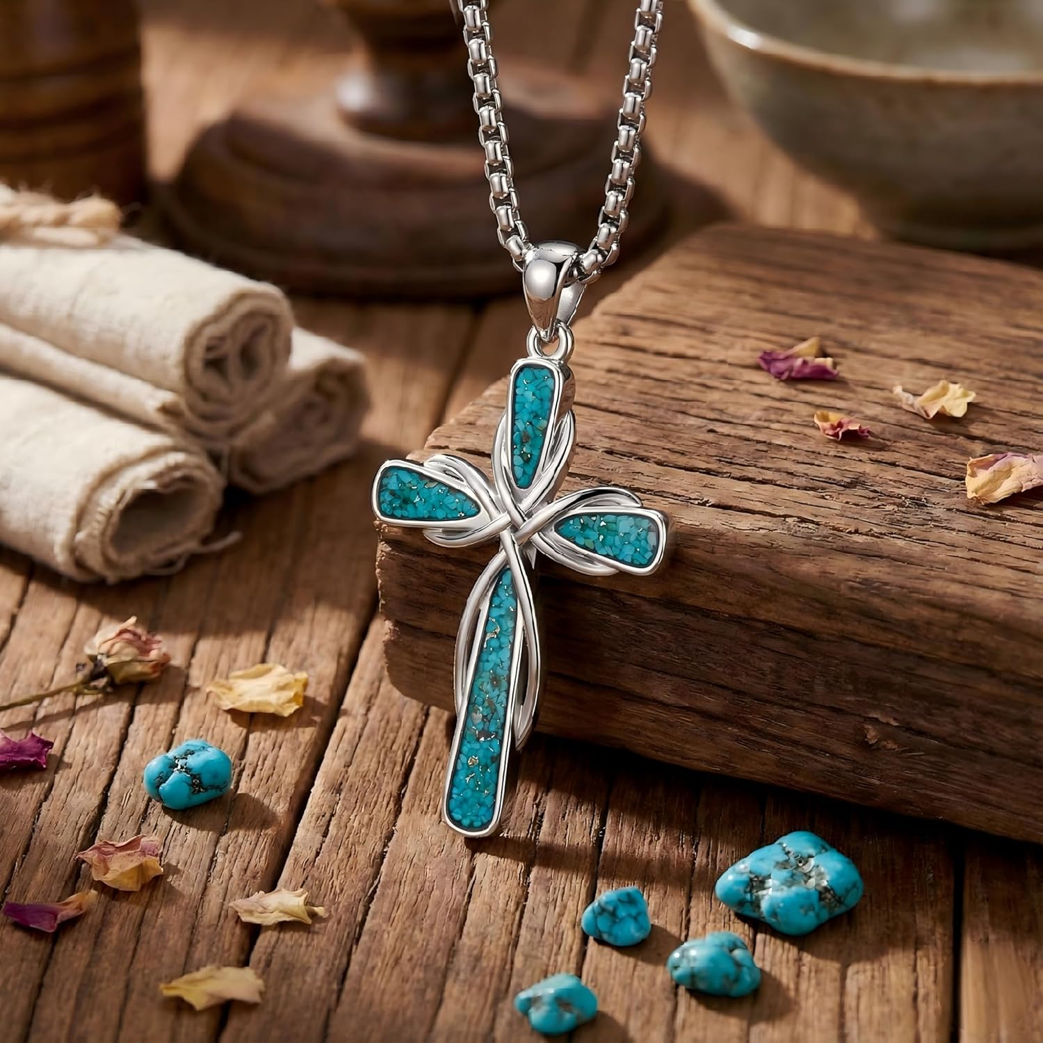 Cross Necklace 925 Sterling Silver Cross Religious Pendant Jewelry Gifts for Women Men - Image 7
