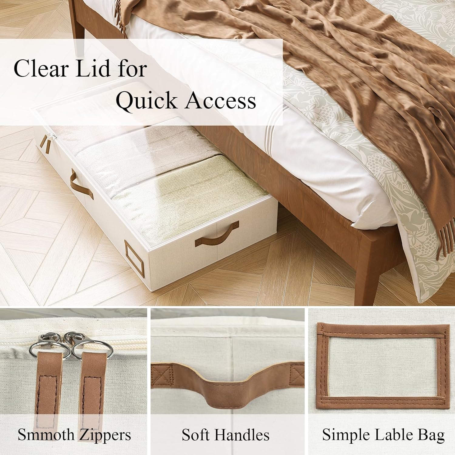 Underbed Storage Box with Storage Basket