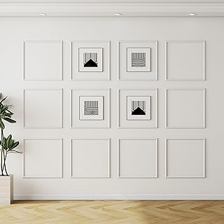 12 Living Room Wall Decor Ideas Around TV for Clean Stylish Framing 54 12 Set Accent Wall Molding Kit Premade Wainscoting Panels Wall Molding P...