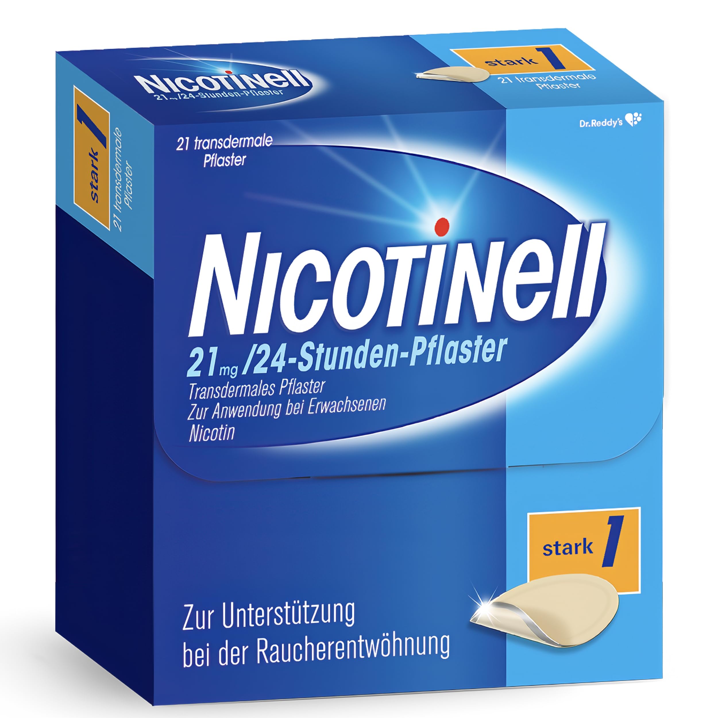Nicotinell 21 mg/24-Stunden-Pflaster (bisher 52,5 mg) Stärke 1 (stark), 21 St. Pflaster