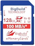 BigBuild Technology 128GB U3 SDXC Memory Card for Canon EOS R8, R100, C80 Cameras