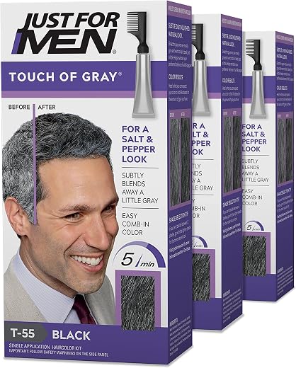 Just For Men Touch Of Gray Black-Gray 1 Application (Pack of 3)