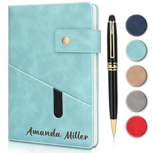 Personalized Journal Notebook, Personalized Hardcover Notebook with Pen Set, A5 Customized Lined Journals for Women and Men, Diary for Women -