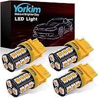 Vista 15 de Yorkim 3157 - Focos LED blancos súper brillantes, 3056 3156 3156A 3057 4057 3157 4157 T25. Bombillas LED para luces de freno, luces de marcha atrás