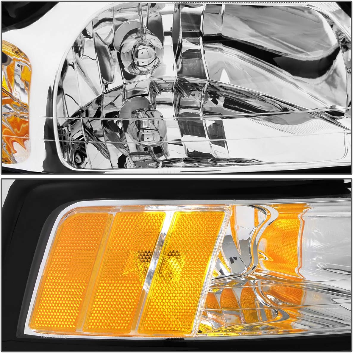 DNA MOTORING Factory Style Passenger/Right Side Headlight Lamp Assembly Replacement Compitable with 99-04 FORD MUSTANG, OEM-HL-0013-R