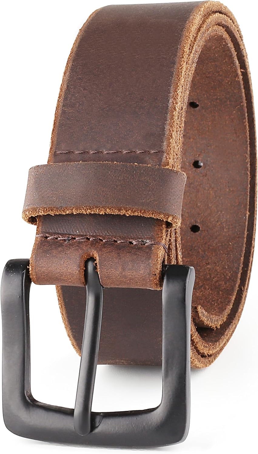 F&L CLASSIC Men's Full Grain Leather Belt Handmade, 1.5 Inch Wide Jeans Dress Belt, Gift Box, USA