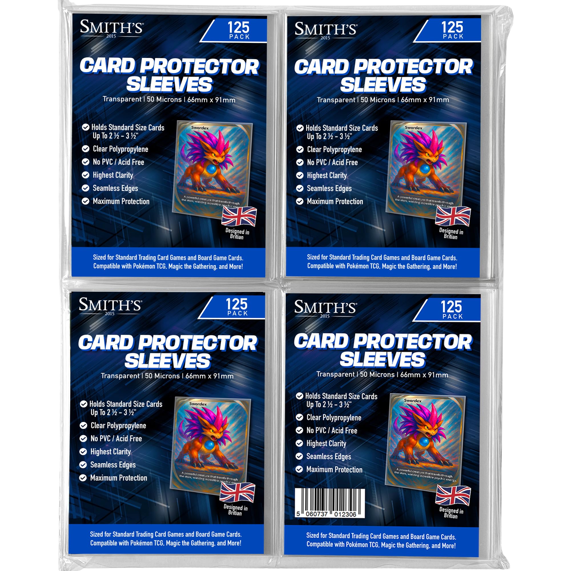 Smith’s® Standard Trading Card Sleeves, Clear, Inner Sleeves (66x91mm)