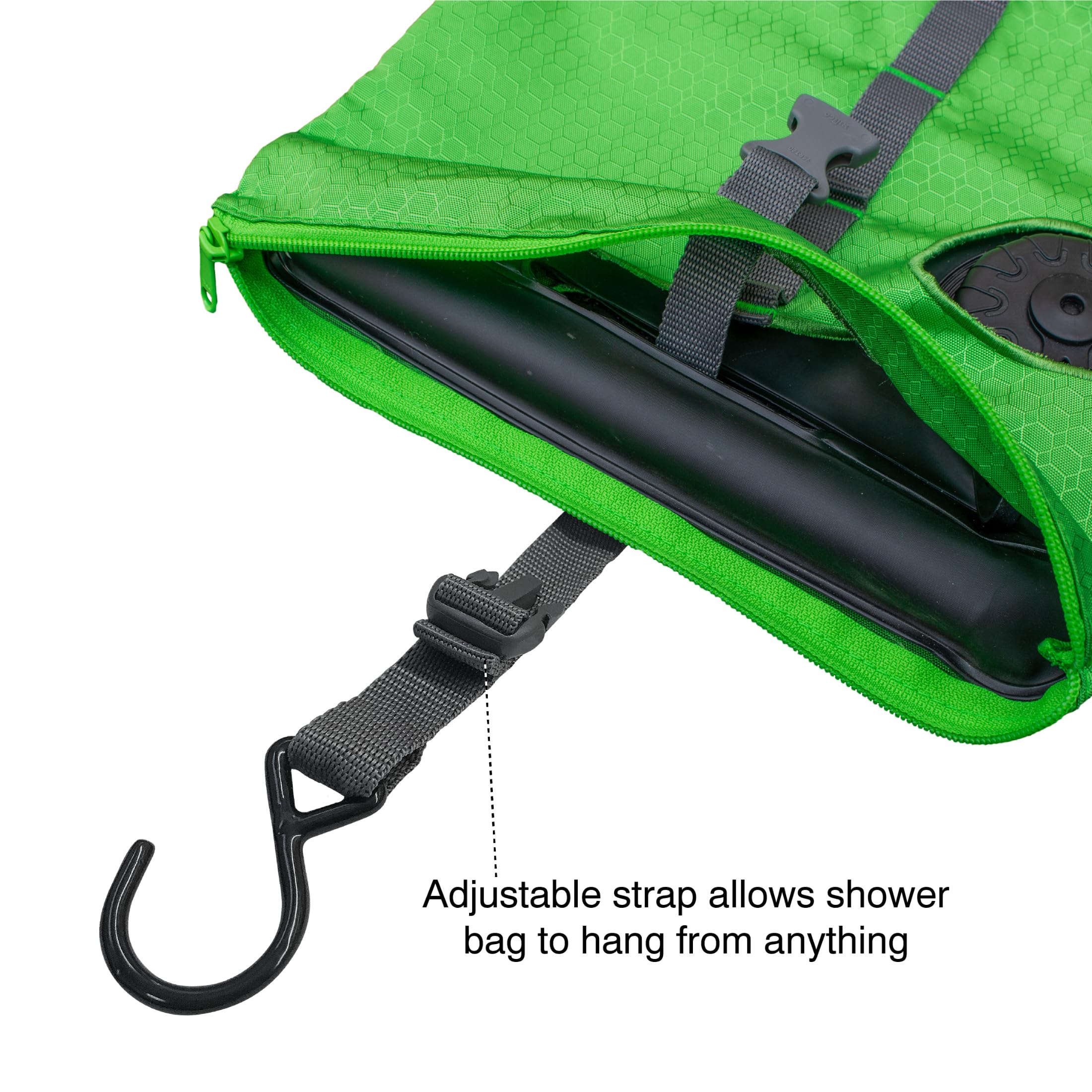 Kurgo Go Shower Portatile per Cani, Doccia da Campeggio, Gronda per Cani all'aperto, Soffione per Doccia, Gronda per Escursionismo, capacità 6 Litri