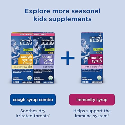 Miniatura 7 de Mommy's Bliss Gomitas de saúco para niños, apoyan la inmunidad con saúco negro, zinc y vitamina C, sin gluten y veganas, a partir de 2 años (60