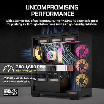 【新品未開封】2個セット CORSAIR RX140 MAX RGBファン Amazon.com: CORSAIR iCUE Link RX140 MAX RGB 140mm PWM Thick Fans