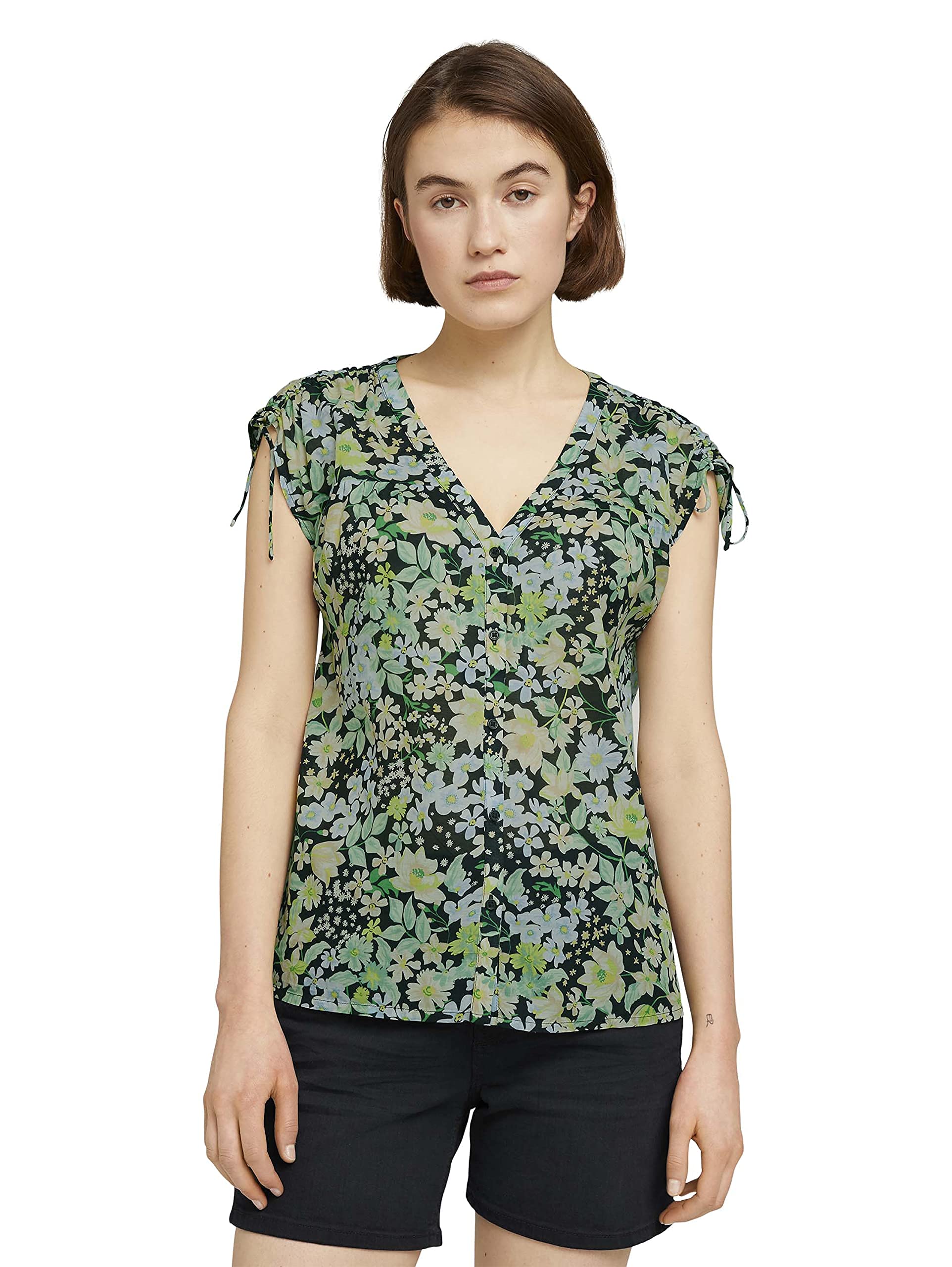 Tom Tailor Denim Women's 1025711 Flower Blouse, 26824-Flower Print, M