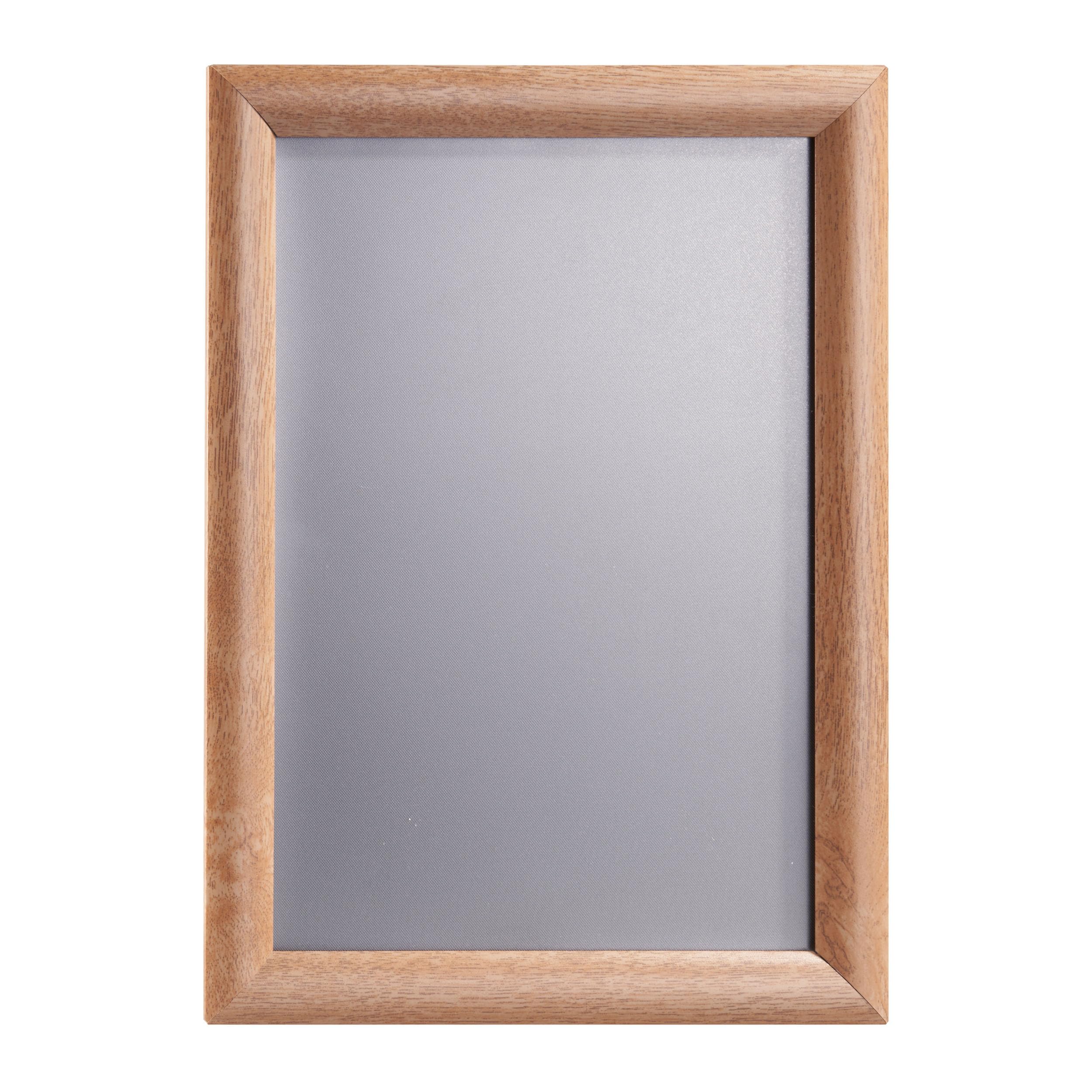 SPRINTIS Klapprahmen A4 aus Aluminium, Rahmen in heller Holzoptik, 5 Stück Plakatrahmen mit 2,5 cm Rahmenbreite, inkl. UV-Schutzfolie & Befestigungsmaterial