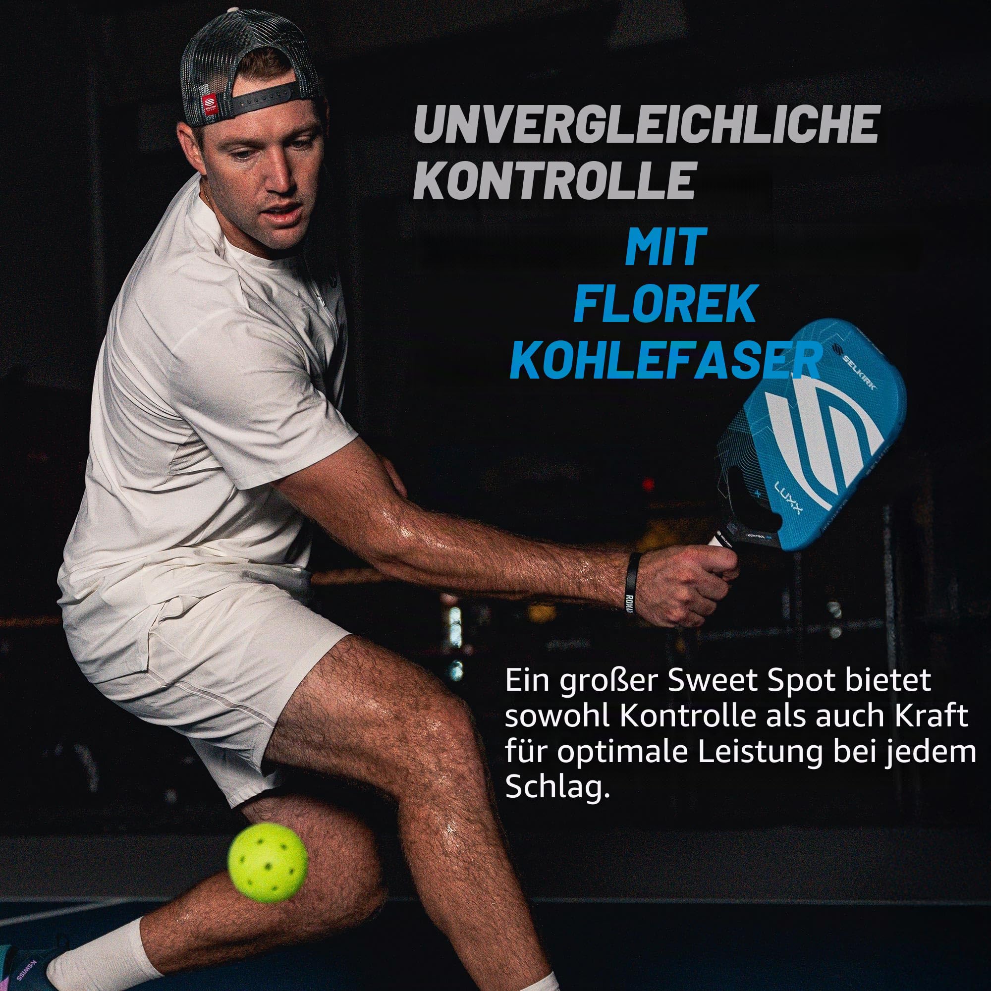 Selkirk Sport LUXX Control Pickleball-Paddel | Kohlefaser-Paddel mit Polypropylen-X7-Kern | Entwickelt für unübertroffene Kontrolle und zusätzliche Kraft