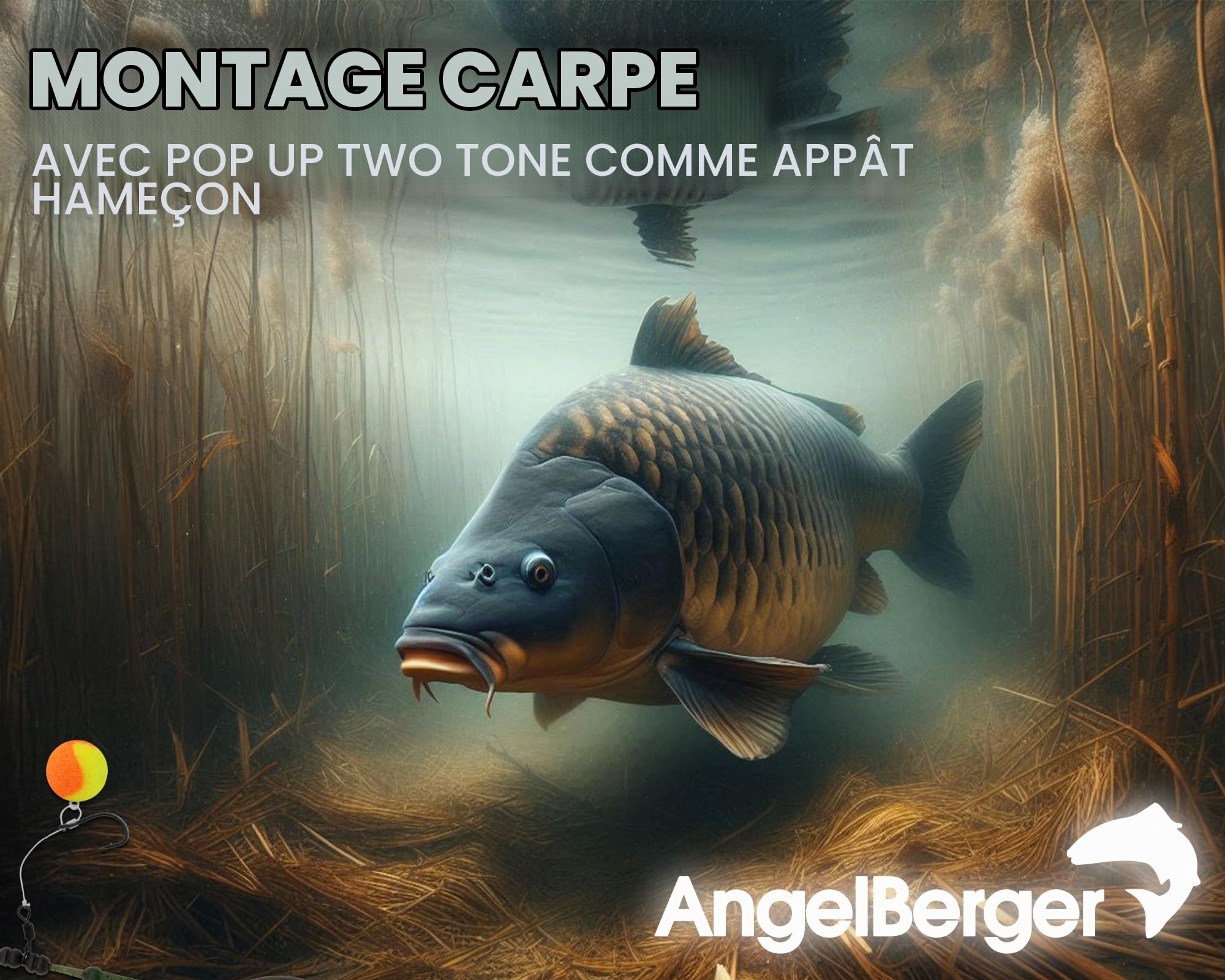 Angel Berger kit de pêche complet avec 2 moulinets, cannes télescopiques, housse