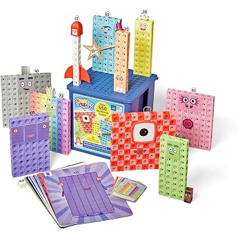 Learning Resources MathLink Cubes Numberblocks "Heroes with Zeroes" Activity Set, 616 Pieces, Ages 3+ - Value &amp; 10 Series