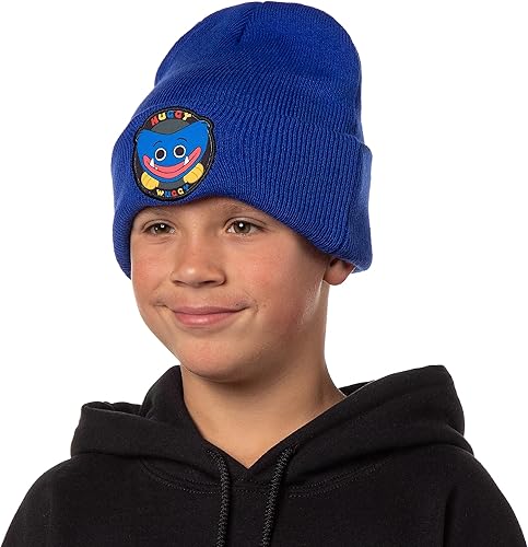 Culture Fly Poppy Playtime Huggy Wuggy - Gorro de punto bordado, color azul, Azul