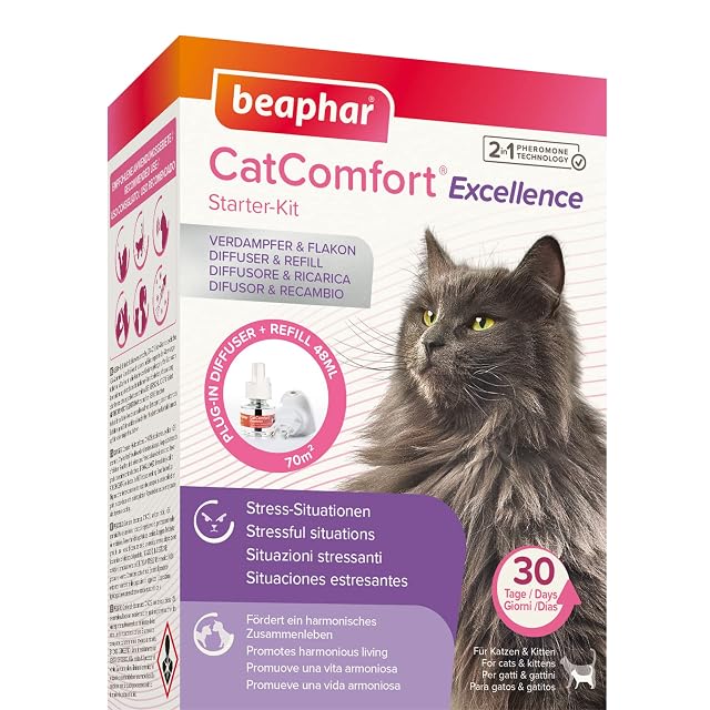 Beaphar - CatComfort Excellence Difusor Antiestrés para Gatos, con Feromonas, Reduce Estrés y Ansiedad…