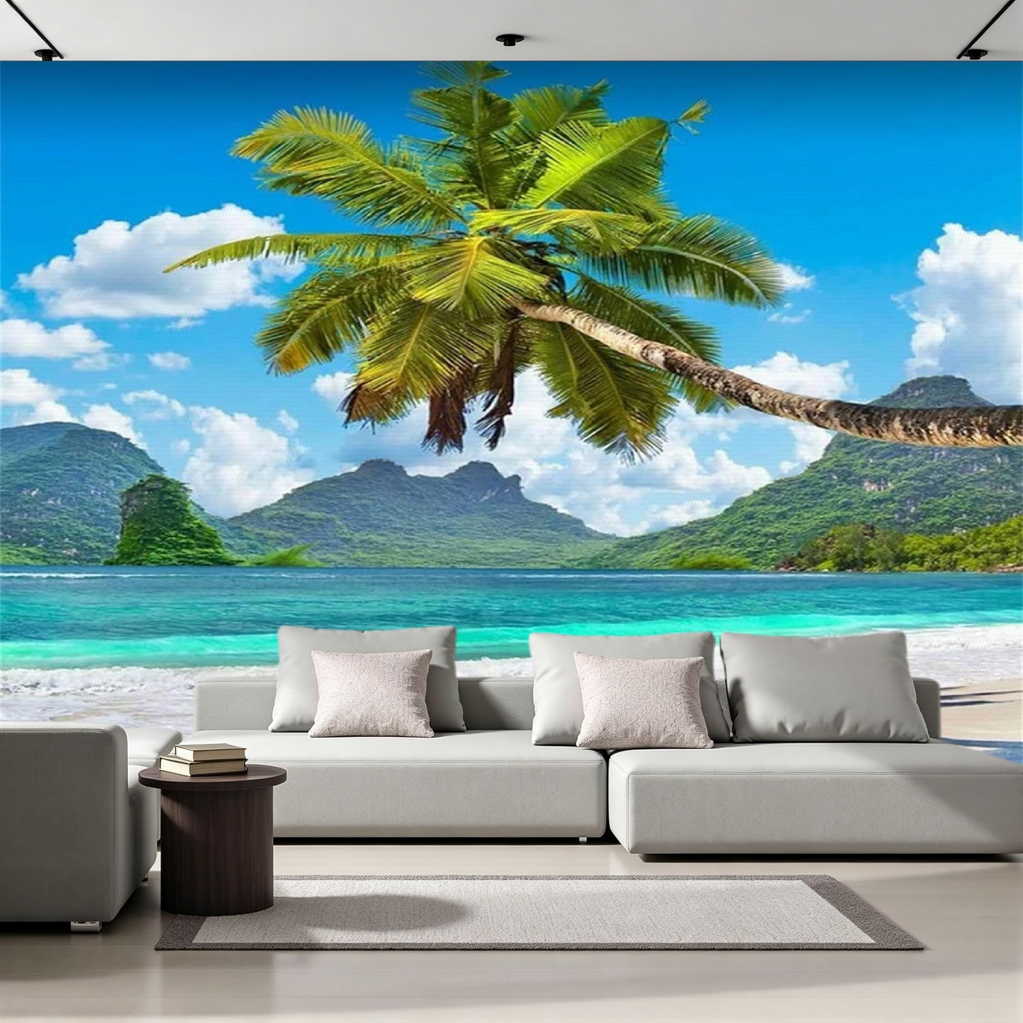 Tableaux muraux plage pour chambre d'enfant et fond TV exotique