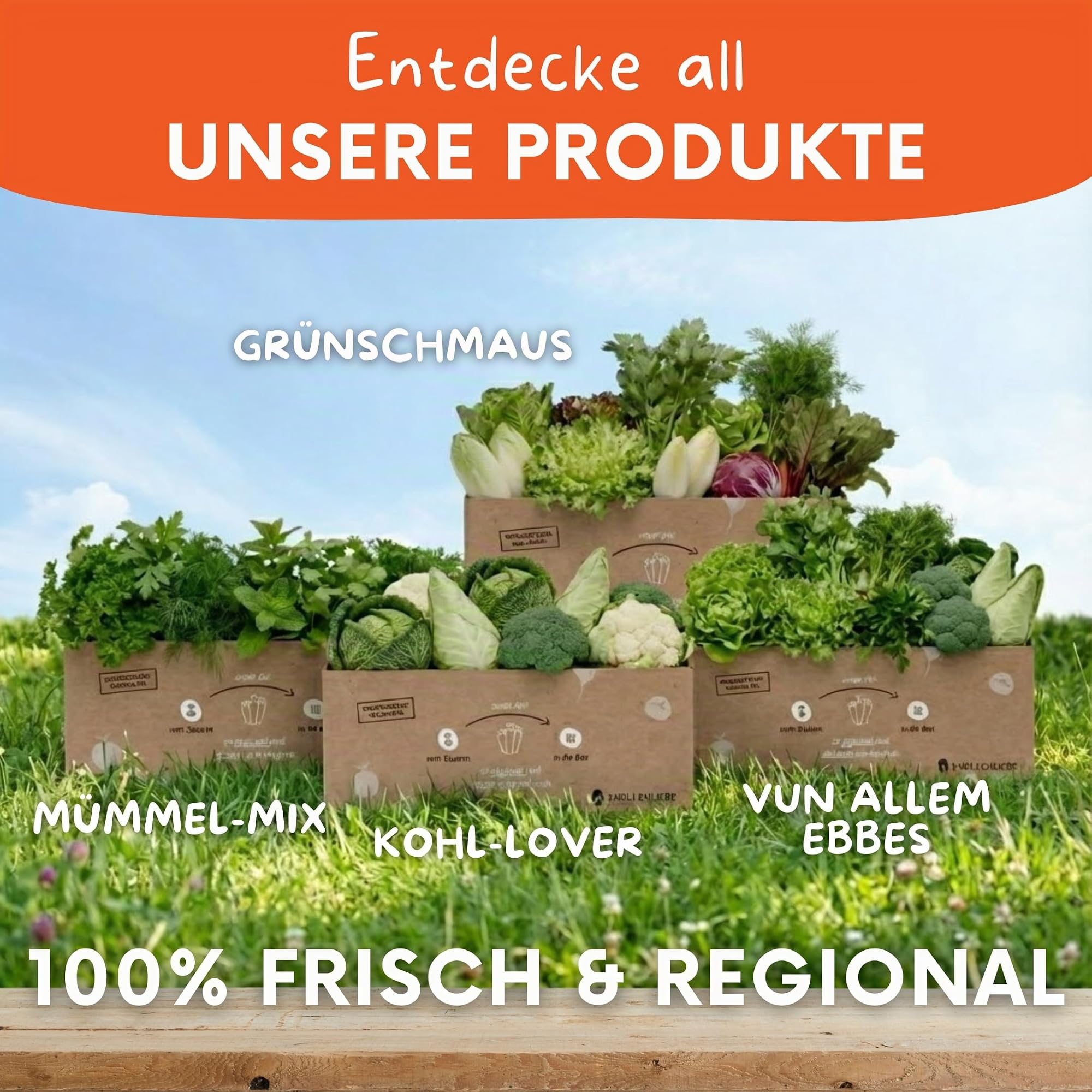 Mümmel-Mix Kleintierbox 5 kg - Knollenliebe Kräuter-Frischfutter | Aromatische Kräuterauswahl, natürlich frisch – für Kaninchen, Meerschweinchen & Co.