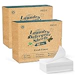 Poesie Laundry Detergent Sheet Fresh Linen Scent 320 Sheets Travel Laundry Kit No waste Portable Washing Sheets Detergent for Machine Wash & Hand Wash