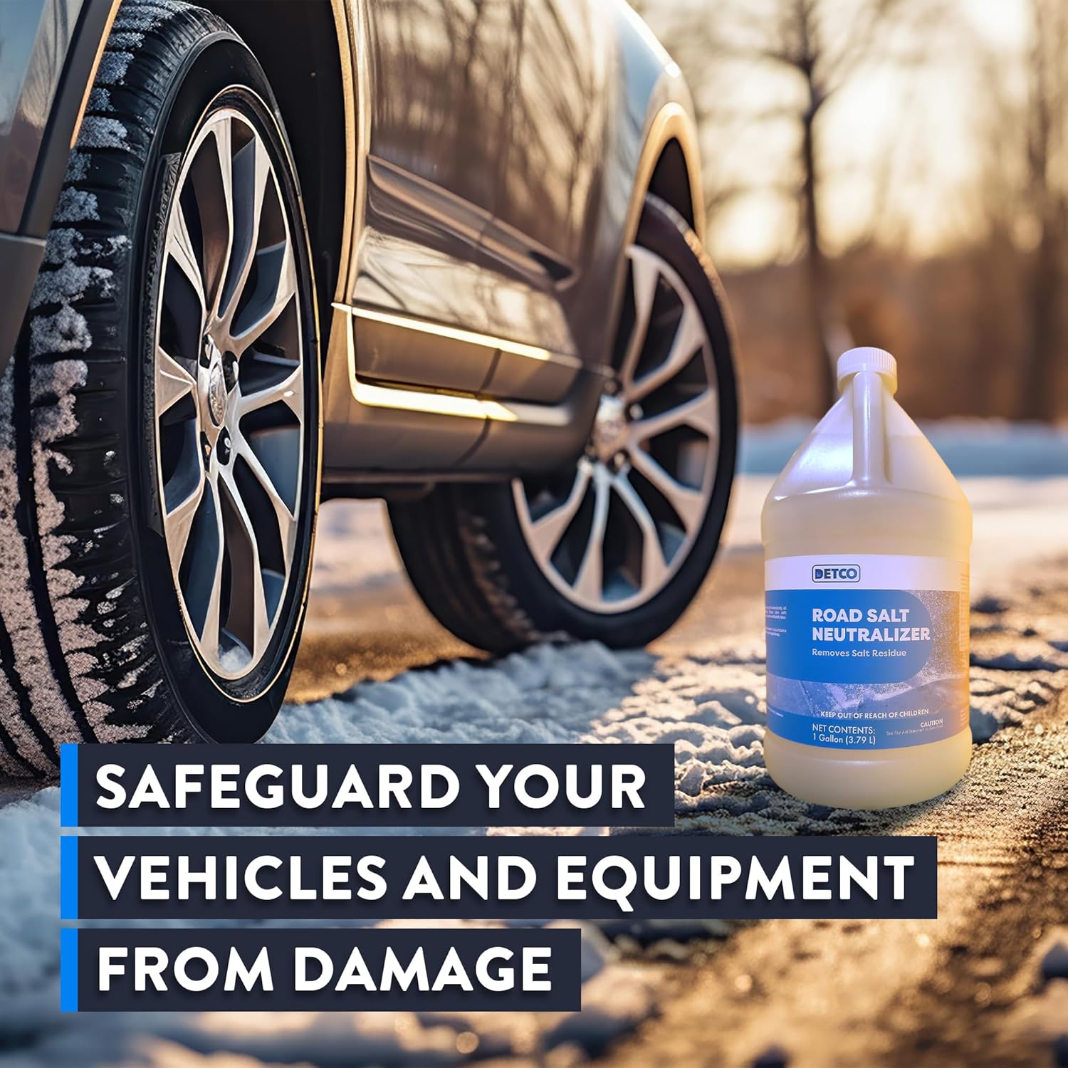 Road Salt Neutralizer - Residue Remover for Cars, Trucks, Carpet & Floors, Prevent Rust & Corrosion, 1 Gallon Concentrate Makes 32 Gallons