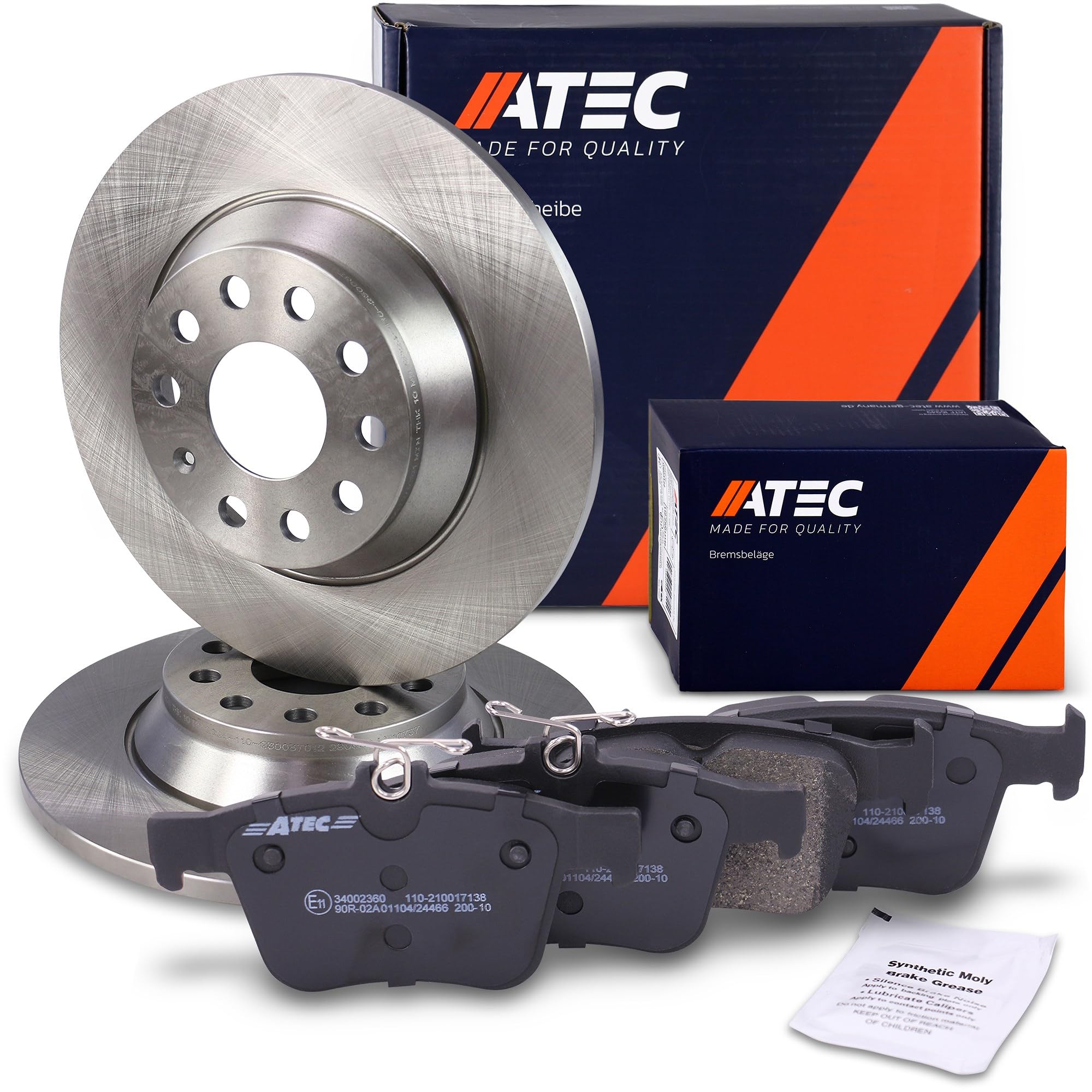 ATEC Germany Kit de freinage essieu arrière y compris disques de frein Ø