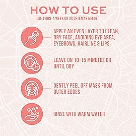 Freeman Exotic Blends Facial Mask 4 Piece Set, Peel-Off & Jelly Masks, Cleansing, Pore-Clearing & Hydrating Facial Masks, For All Skin Types, Includes Silicone Mask Brush, Vegan & Cruelty-Free