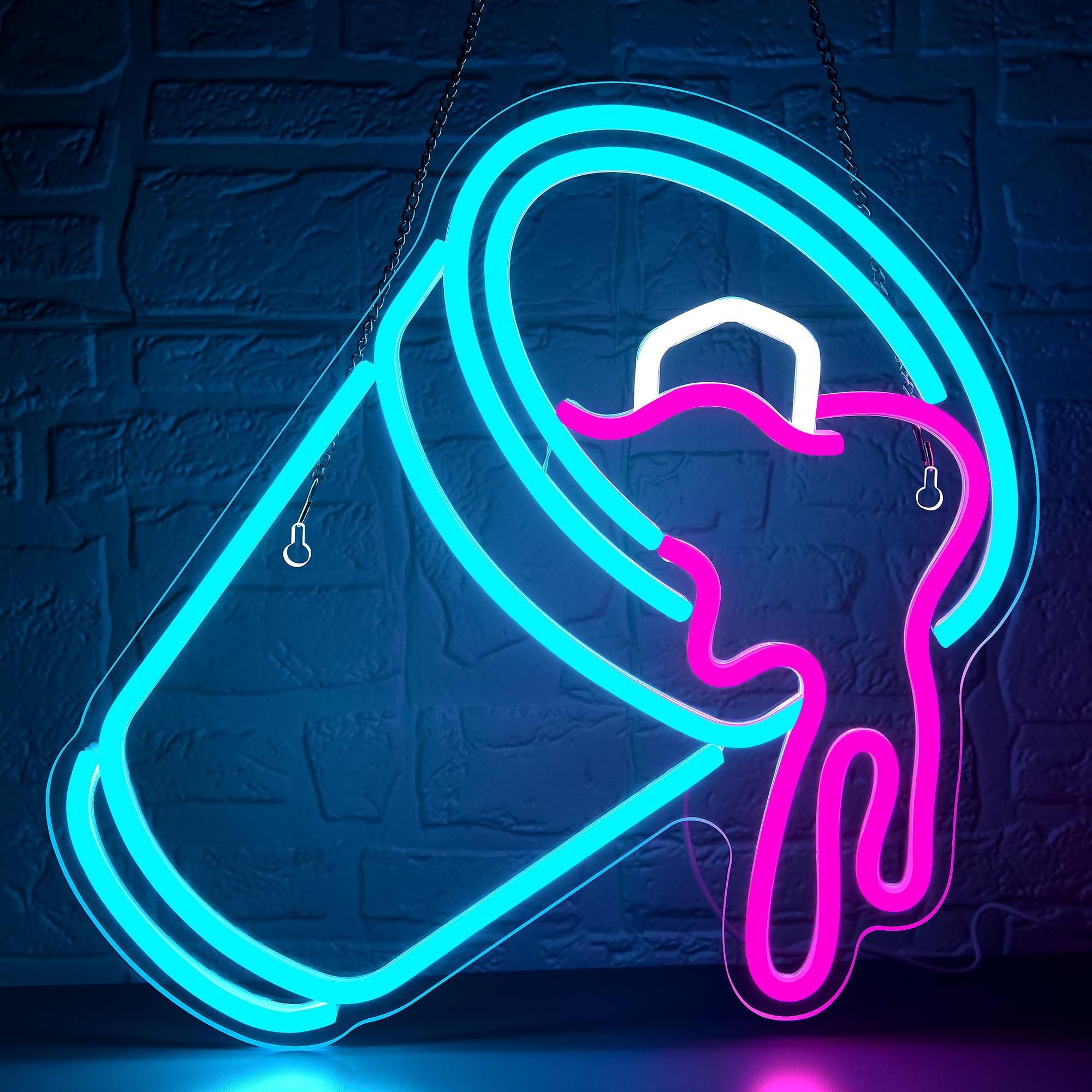 Amazon.co.jp: ダブルカップ ネオンサイン リーンネオンサイン 壁装飾