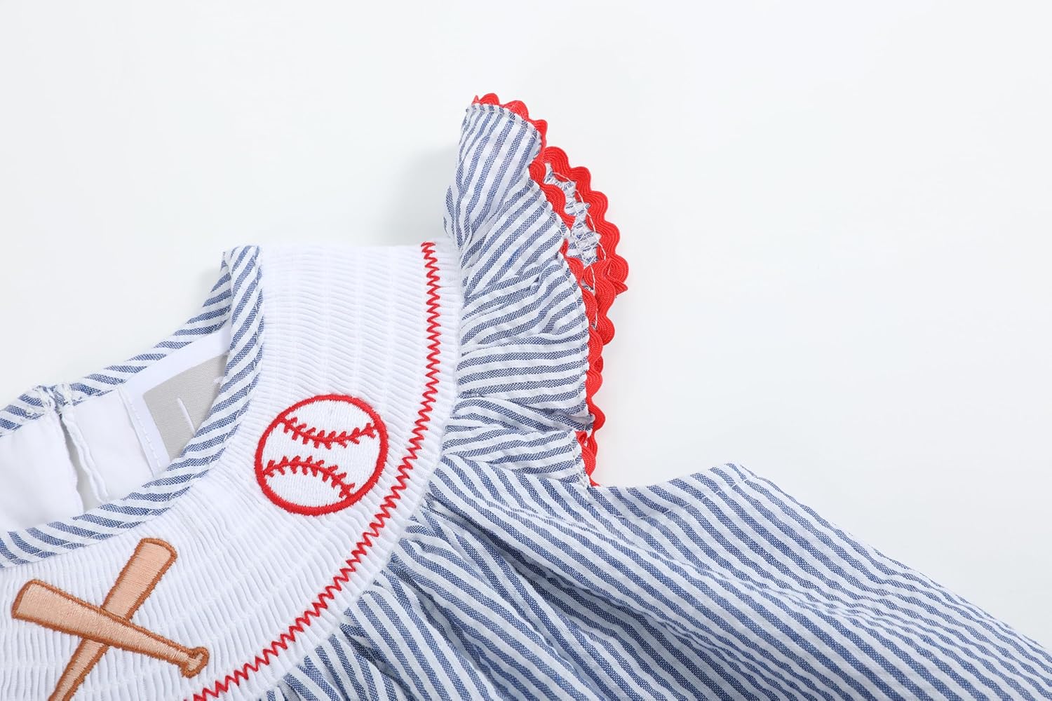 Lil cactus Baby and Girls Baseball Smocked Bishop Dress